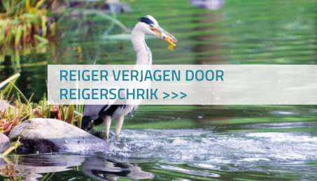 Reiger verjagen door reigerschrik