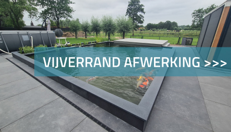 Vijverrand afwerking bouwen